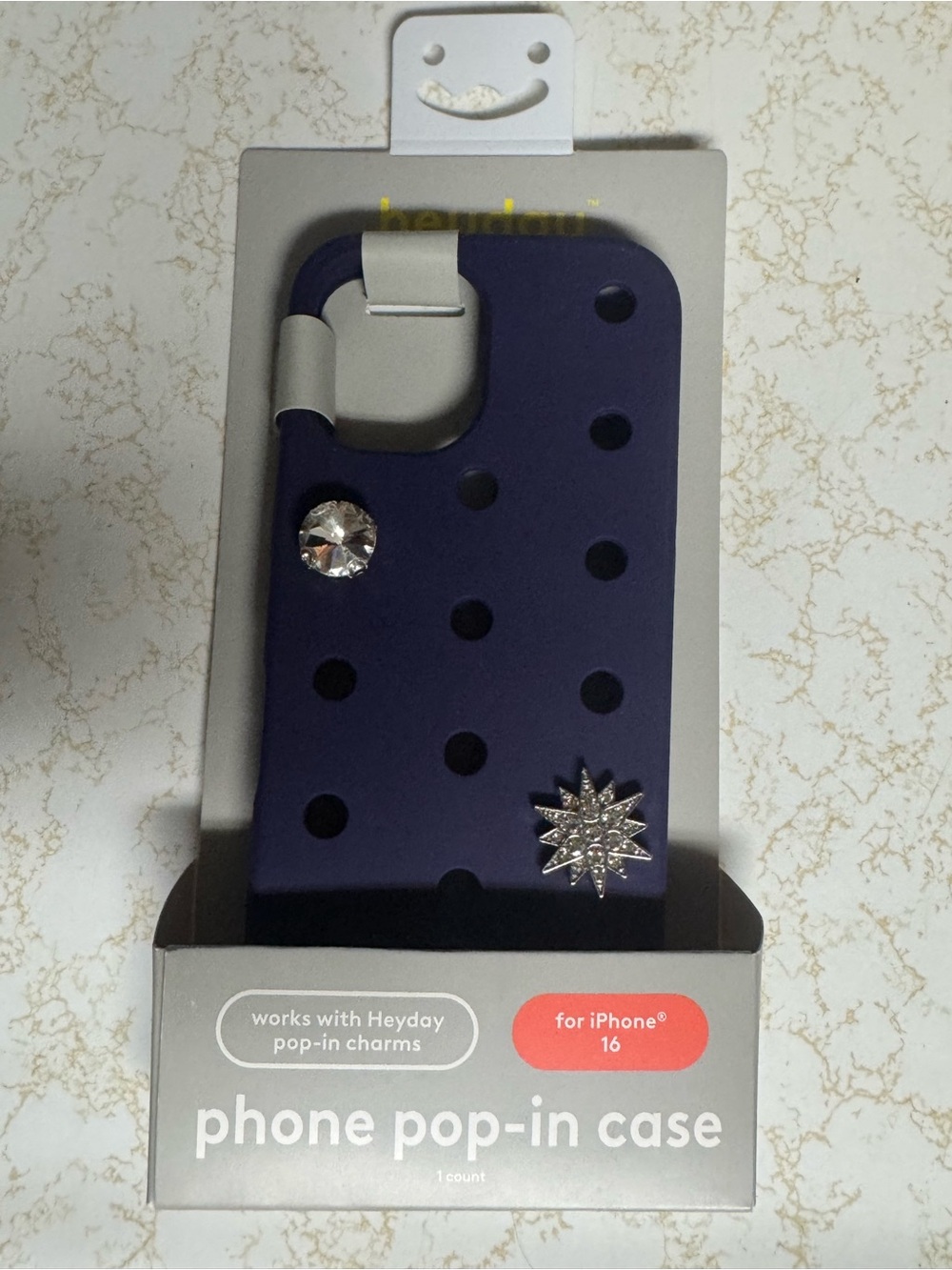 heyday Purple Phone Pop-In Case with Charms for iPhone 16